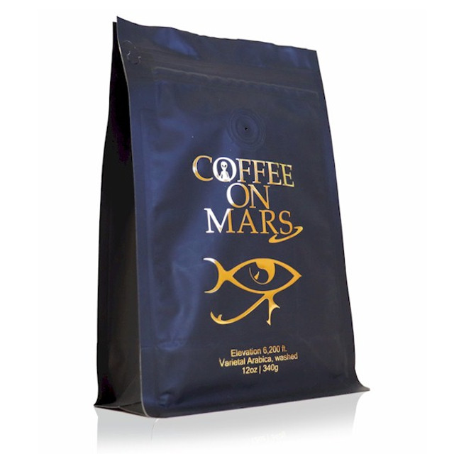 Coffee on Mars Whole Bean Medium-Dark Roast Small Batch Fair Trade Coffee